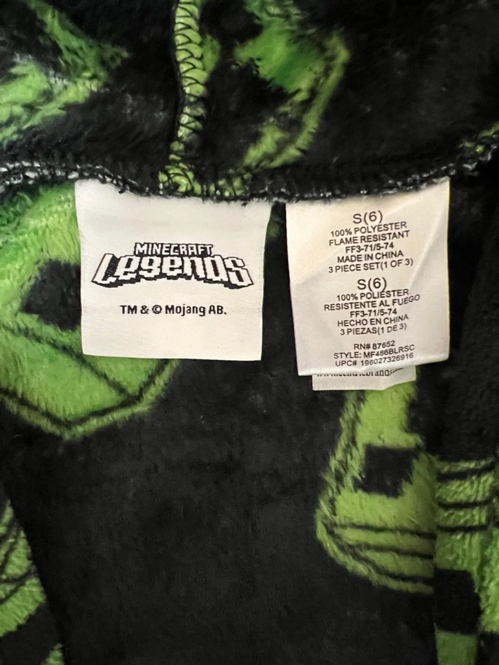 Minecraft creeper Robe - Picture 2 of 2